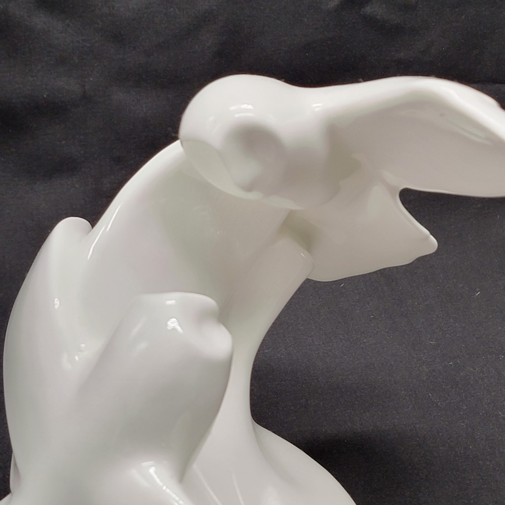 Royal Doulton Images Of Nature Twilight Owls Vintage 6 1/2" H White Barn Owls - Picture 5 of 6